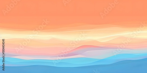 Abstract Gradient Background with Peach, Orange and Blue