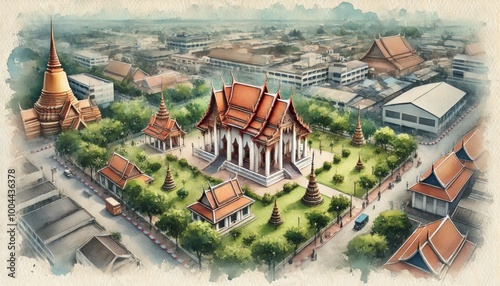 Thai temple located in the heart of the community