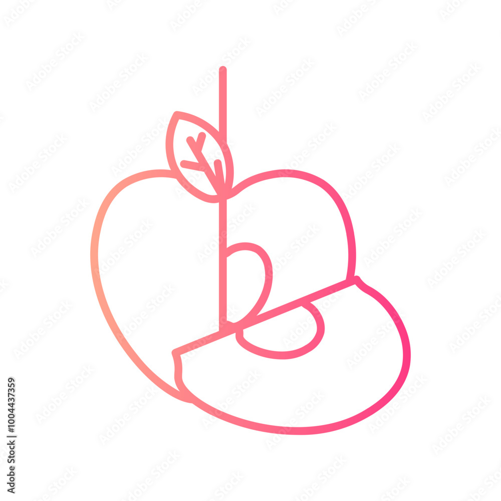 Obraz premium fruit gradient icon