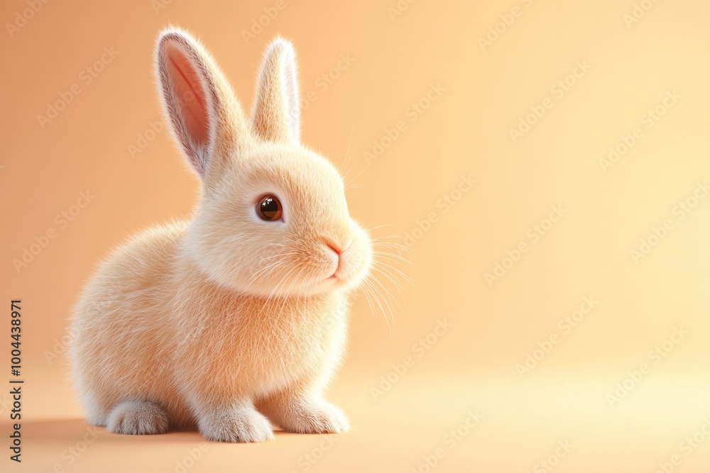 Obraz premium Small White Rabbit Tabletop