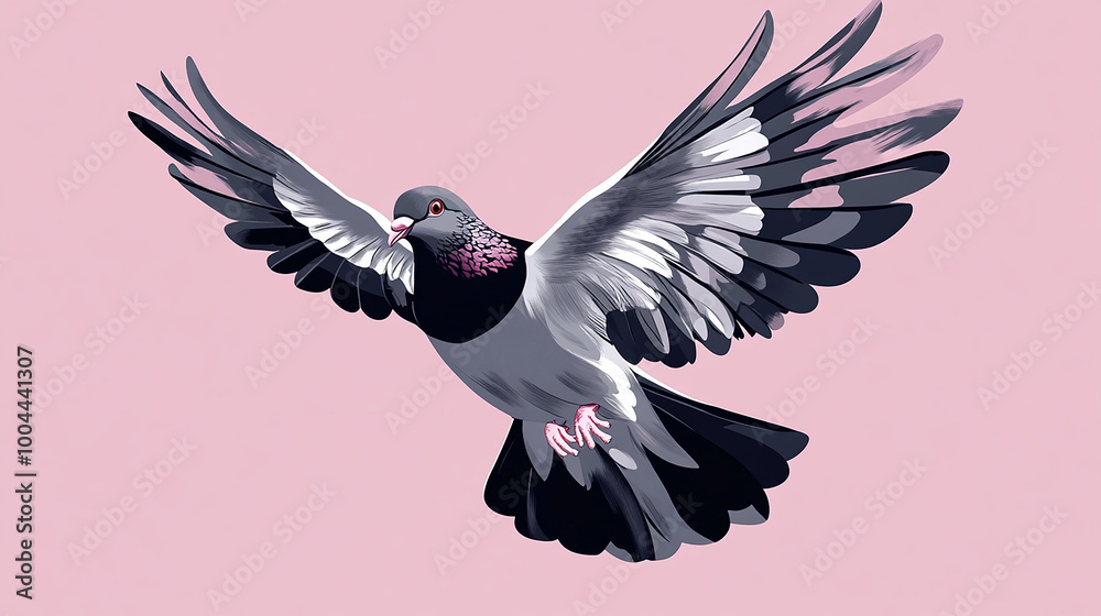 Naklejka premium Common Pigeon Logo Design illustration