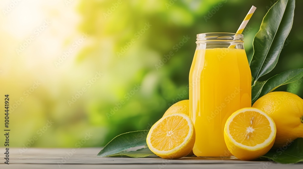 A refreshing glass of lemonade surrounded by fresh lemons, set against a vibrant green background. A refreshing glass of lemonade surrounded by fresh lemons, set against a vibrant green background.