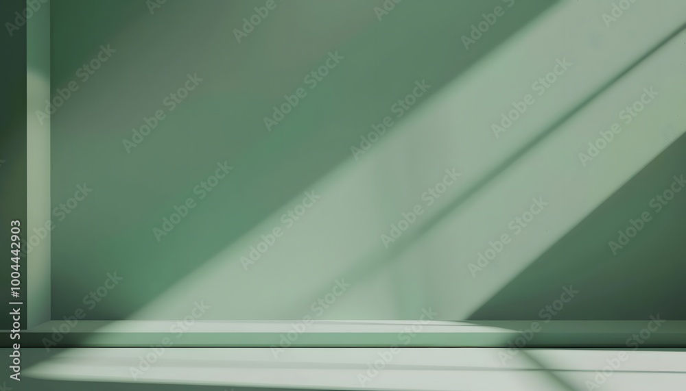Minimalist Green Gradient Background with Light and Shadow Minimalist Green Gradient Background with Light and Shadow