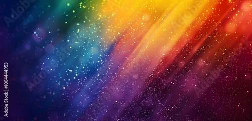 Abstract Rainbow Gradient Background With Stars