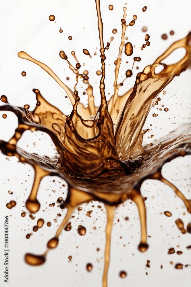 Obraz premium coffe splash pattern silky and smooth