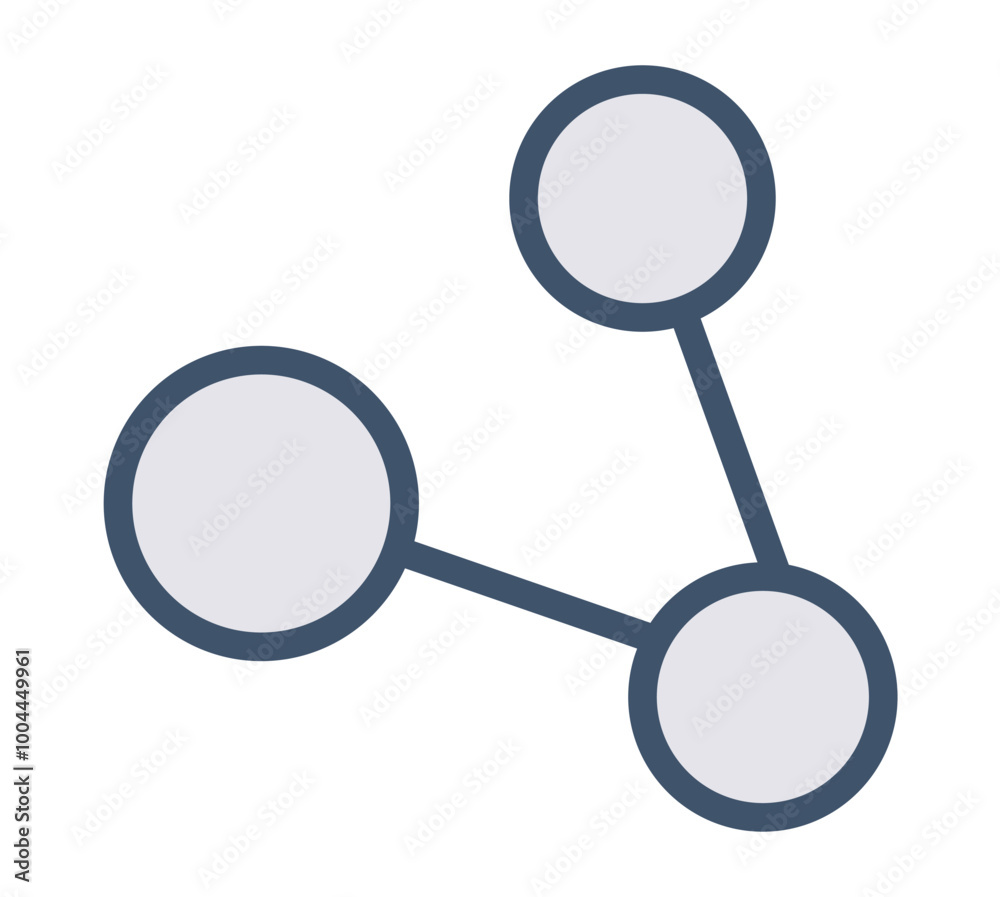 Three connected circles with lines showcasing a network or relational concept. Ideal for communication, technology, networking, organization, and data representation. Minimalist and clean graphic Three connected circles with lines showcasing a network or relational concept. Ideal for communication, technology, networking, organization, and data representation. Minimalist and clean graphic