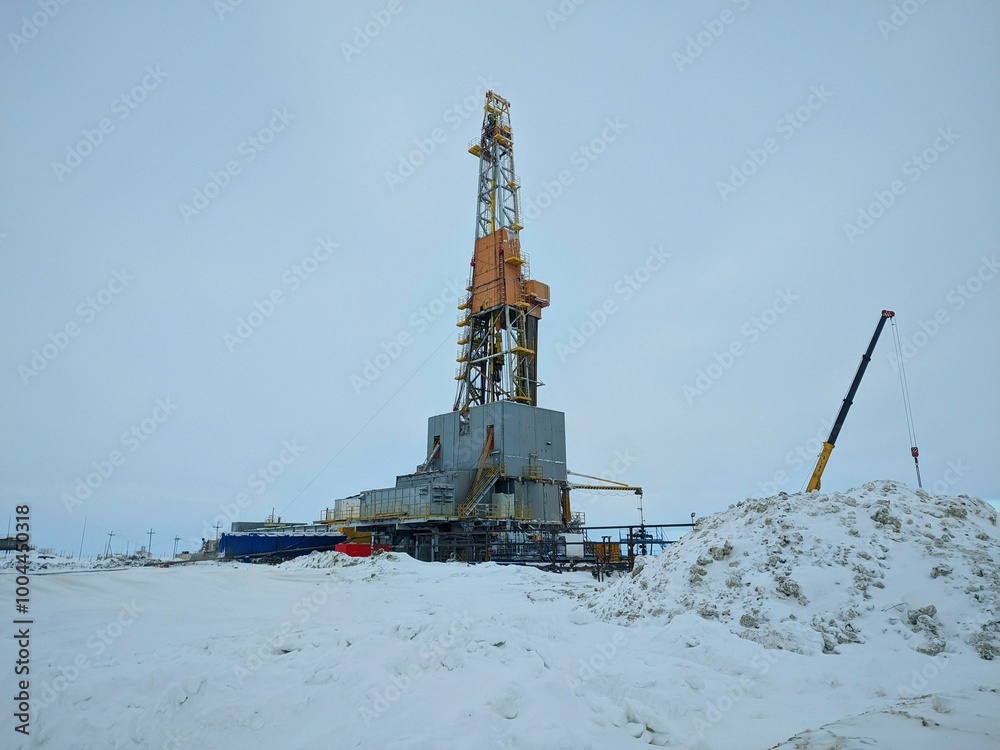 Drilling of oil and gas wells at the Severnoye field in Russia