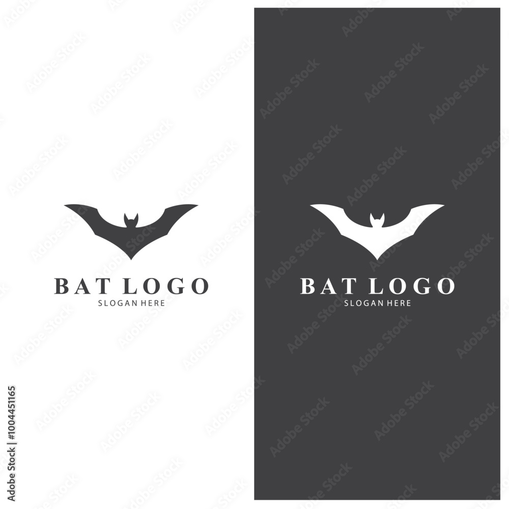 Naklejka premium bat logo open wing bat logo simple design