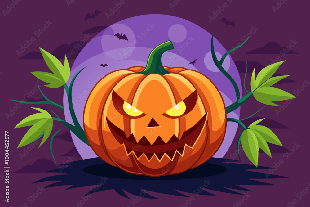 halloween pumpkin on a dark background
