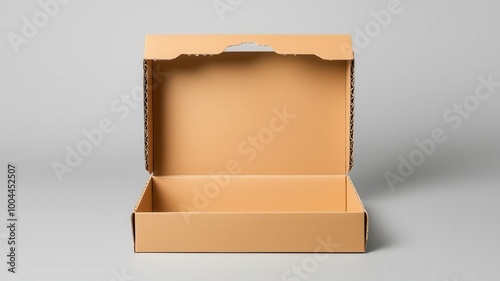 Corrugated box with easy-open tear strip, designed for convenient access without tools   easy-open, ergonomic box design photo