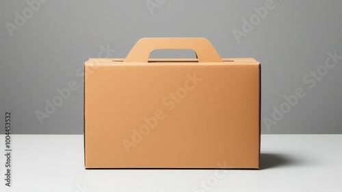 Corrugated packaging designed with fold-out carrying handles for easy transportation fold-out handles, ergonomic carrying