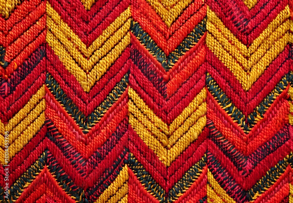 Red Yellow Herringbone Woven Fabric Texture Red Yellow Herringbone Woven Fabric Texture