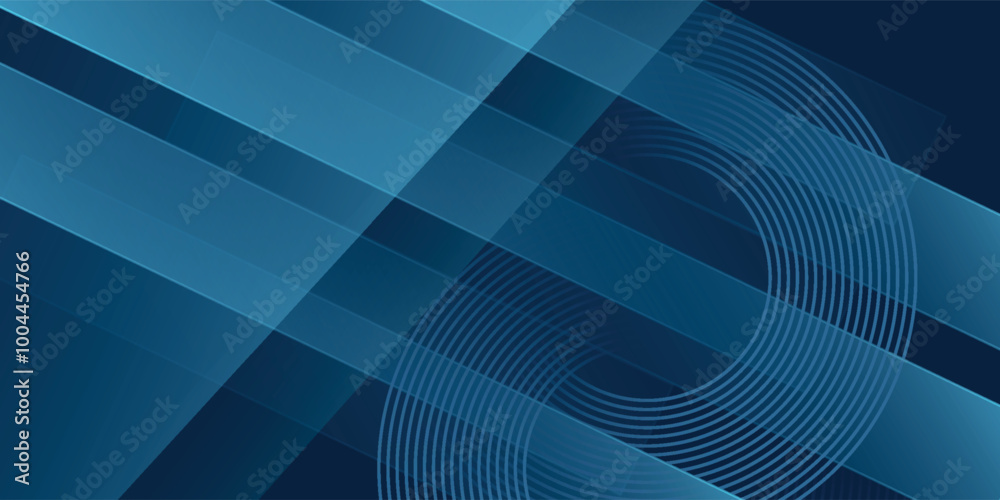 Abstract blue glowing geometric lines on dark blue background. Modern shiny blue circle lines pattern. Futuristic technology concept. Suit for cover, poster, Abstract blue glowing geometric lines on dark blue background. Modern shiny blue circle lines pattern. Futuristic technology concept. Suit for cover, poster,