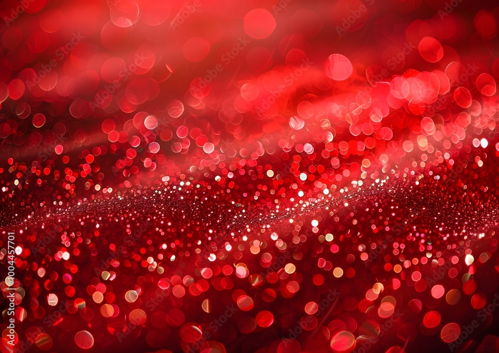 Sparkling Red Glitter Bokeh Background Sparkling Red Glitter Bokeh Background
