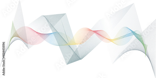 abstract blue wave line on the white background image unique pattern graphics element modern summer creative gradient effect on the line vector illustration futuristic technological canvas template