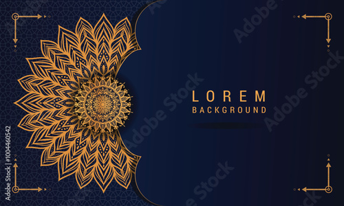 Luxury mandala background with golden arabesque pattern Arabic Islamic east style. Decorative mandala for print, brochure, flyer, banner, poster, cover,	