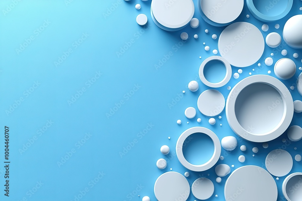 A blue background with white circles on it A blue background with white circles on it