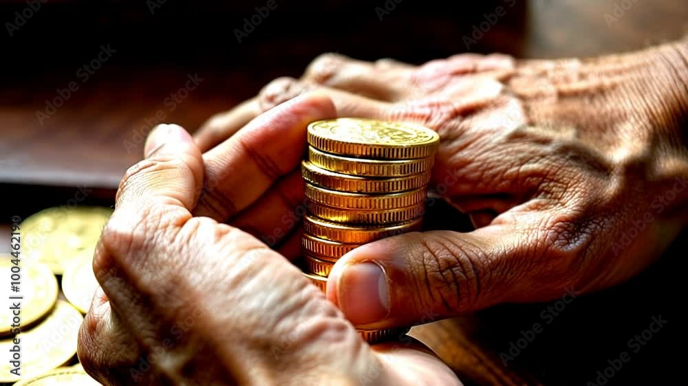 Mains pièces d'or