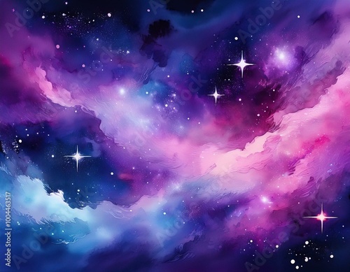 Dreamy Galaxy Watercolor