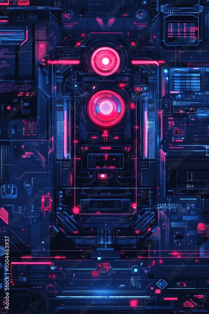 Fototapeta premium Futuristic Computer Circuit Board