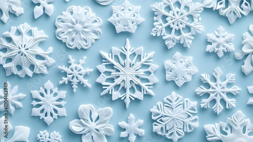 Background Pattern of intricate snowflakes