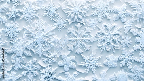 Background Pattern of intricate snowflakes