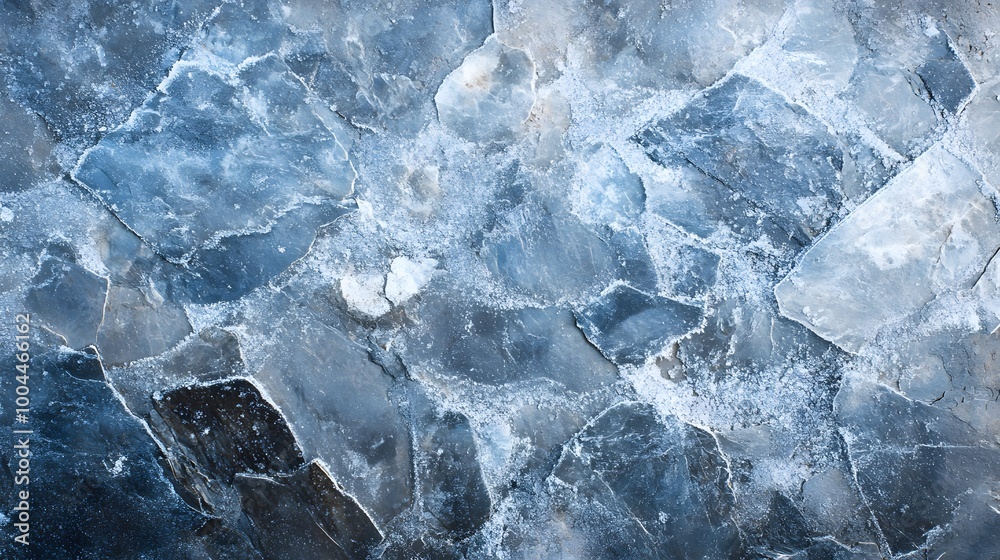 Rough Stone Texture with layers of frost and a thin sheet of ice Rough Stone Texture with layers of frost and a thin sheet of ice