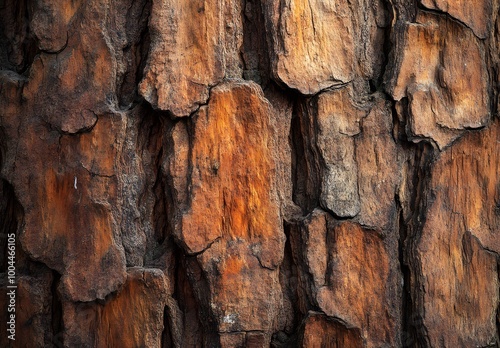 Redwood Tree Bark Texture Close-Up