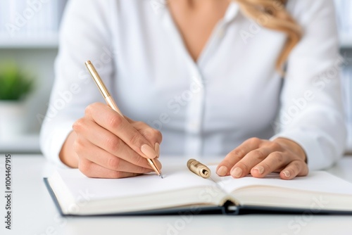 Psychiatrist taking notes during a therapy session.