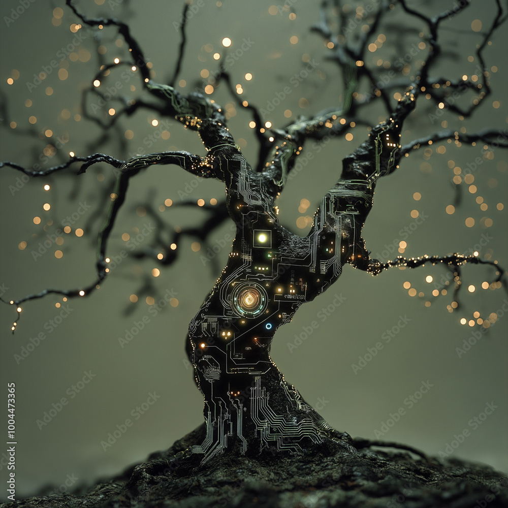 Future trees combine with technology to survive.
Future trees combine with technology to survive.