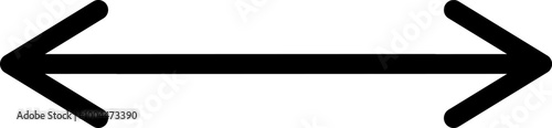 Measurement arrow icon in linear style.