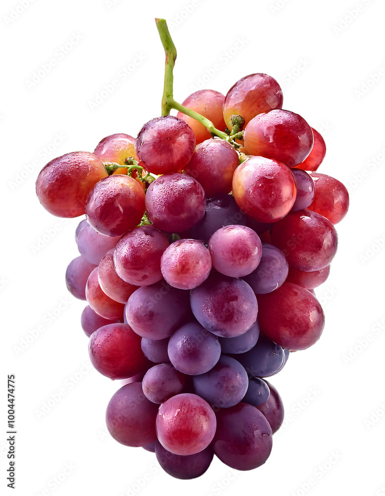 Fresh zinfandel grapes fruit isolated on transparent background Fresh zinfandel grapes fruit isolated on transparent background
