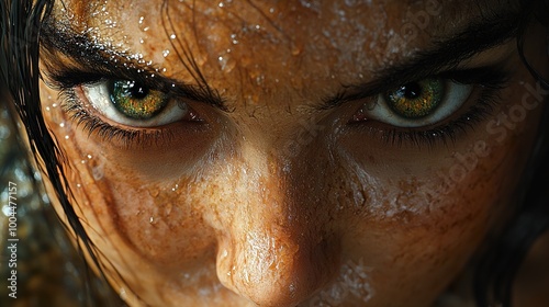 Intense Close-Up Portrait of a Woman's Eyes