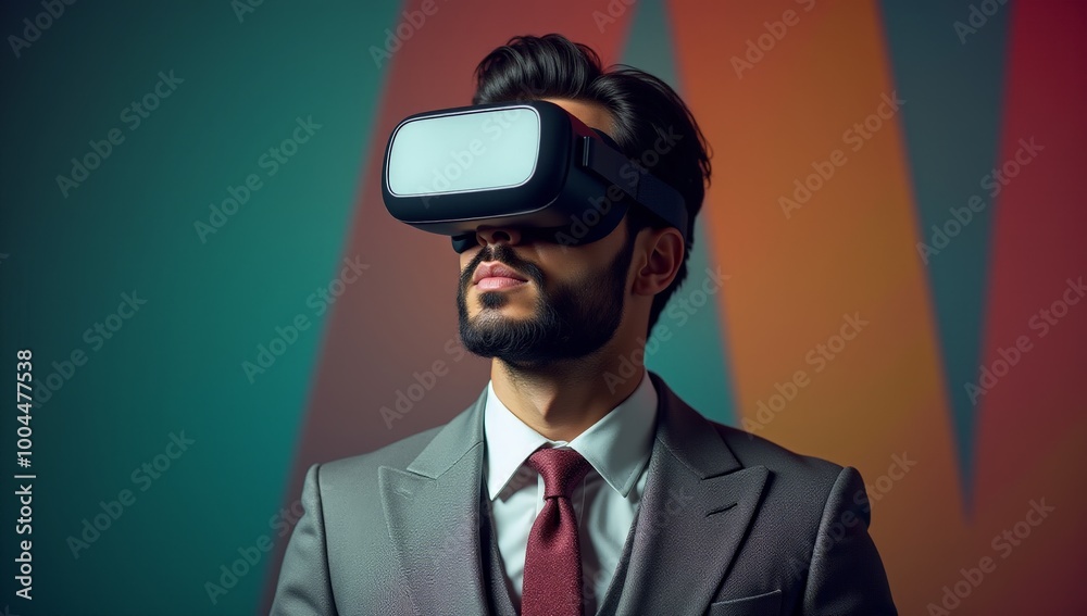 People Using VR Headsets to Explore a Virtual Reality Experience: Future Technology, Gaming, Immersive Entertainment and Metaverse Concepts People Using VR Headsets to Explore a Virtual Reality Experience: Future Technology, Gaming, Immersive Entertainment and Metaverse Concepts