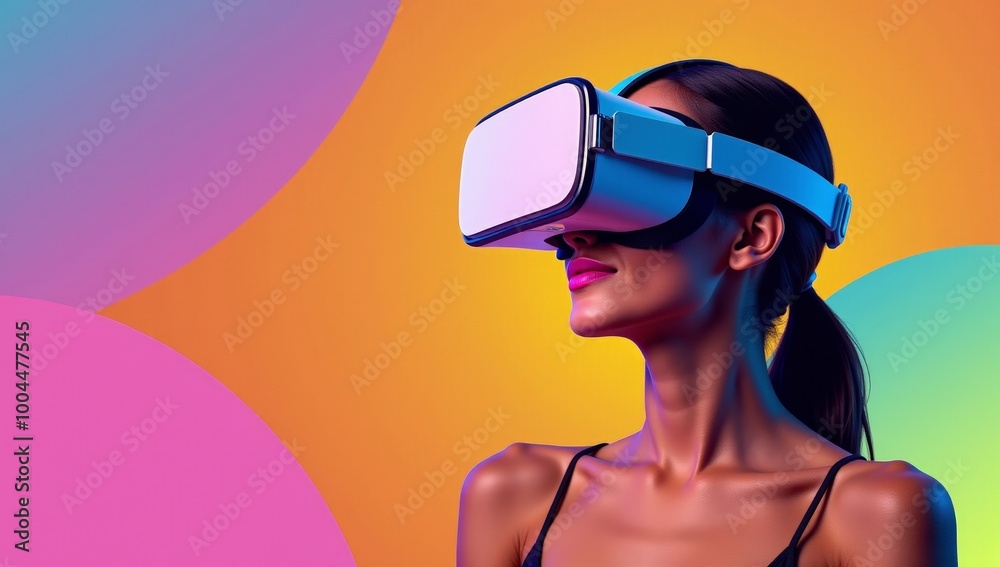 People Using VR Headsets to Explore a Virtual Reality Experience: Future Technology, Gaming, Immersive Entertainment and Metaverse Concepts People Using VR Headsets to Explore a Virtual Reality Experience: Future Technology, Gaming, Immersive Entertainment and Metaverse Concepts