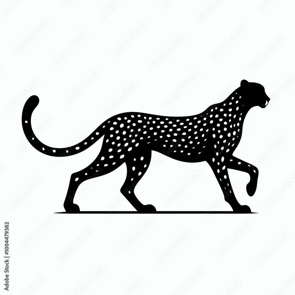 Silhouette of a cheetah in full sprint, showcasing the speed and grace of the fastest land animal, silhouette of running cheetah Silhouette of a cheetah in full sprint, showcasing the speed and grace of the fastest land animal, silhouette of running cheetah