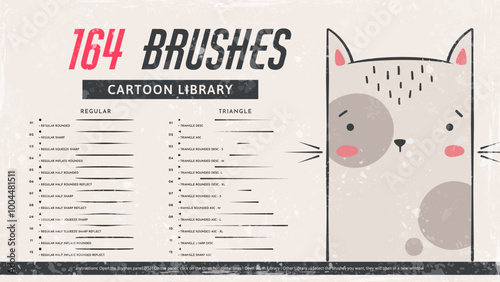 164 Cartoon Vector Brushes