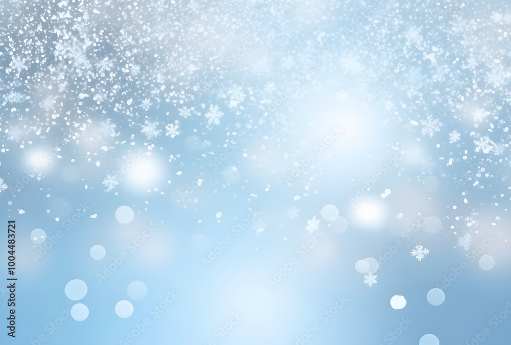 Winter Wonderland Bokeh Background with Falling Snow Winter Wonderland Bokeh Background with Falling Snow