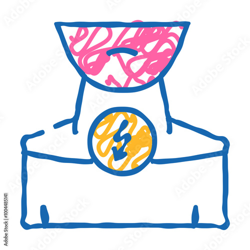 sore throat doodle icon sketch vector. sore throat sign. isolated symbol illustration