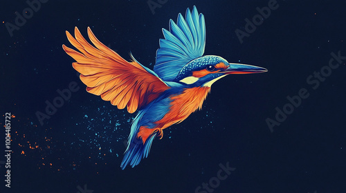 Kingfisher Logo Design illustration photo