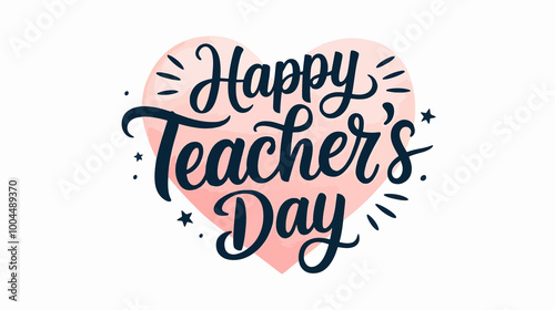 Happy Teacher's Day typograohy design Illustration World Teacher's Day Greeachers Day Illustration calligraphy design photo