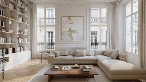 Wallpaper Mural Modern Parisian Living Room Interior Design Torontodigital.ca