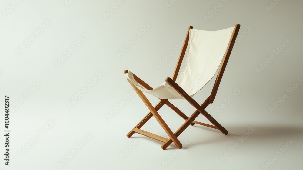 A portable camping chair with a folding design, shown against a plain white backdrop. A portable camping chair with a folding design, shown against a plain white backdrop.