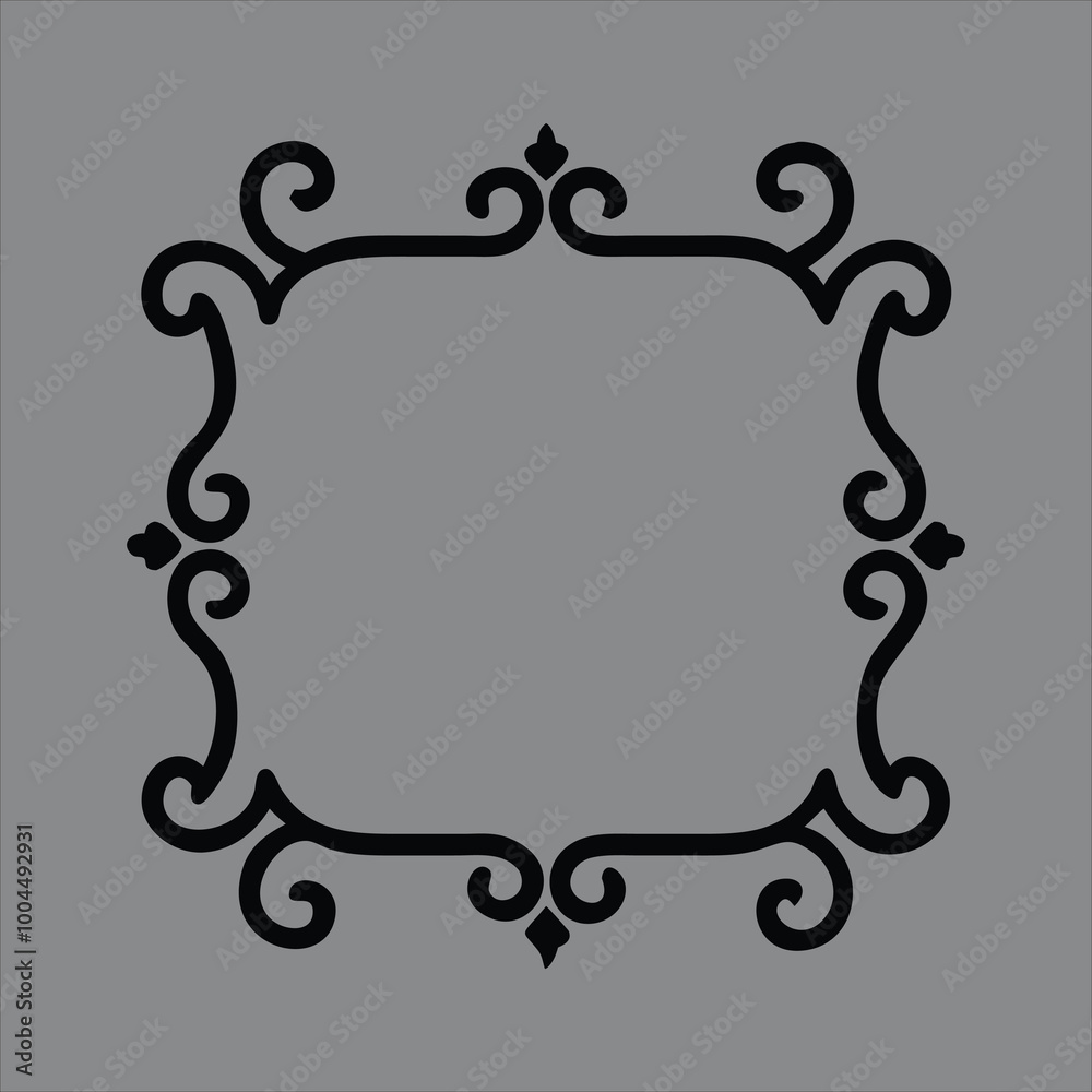 frame with floral ornament