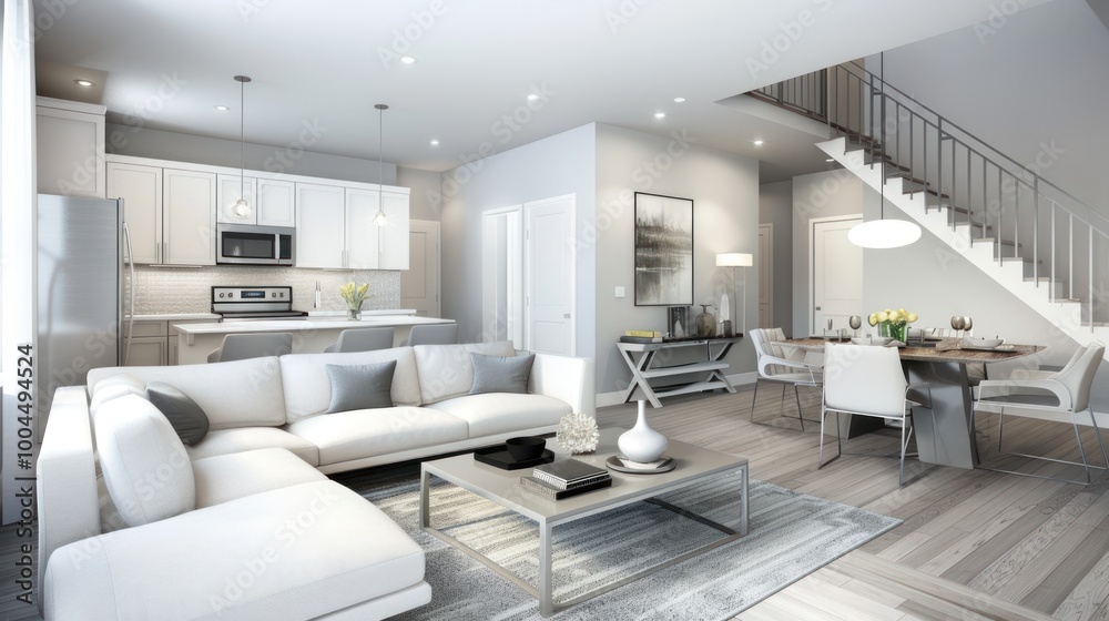 Fototapeta premium Modern Open Plan Living Space