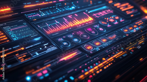 advanced technology control panel with interactive displays