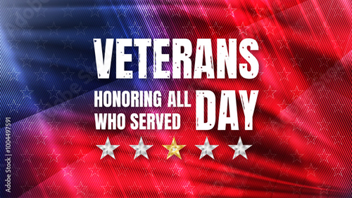 Veterans day background with flag of United States. National holiday of the USA.