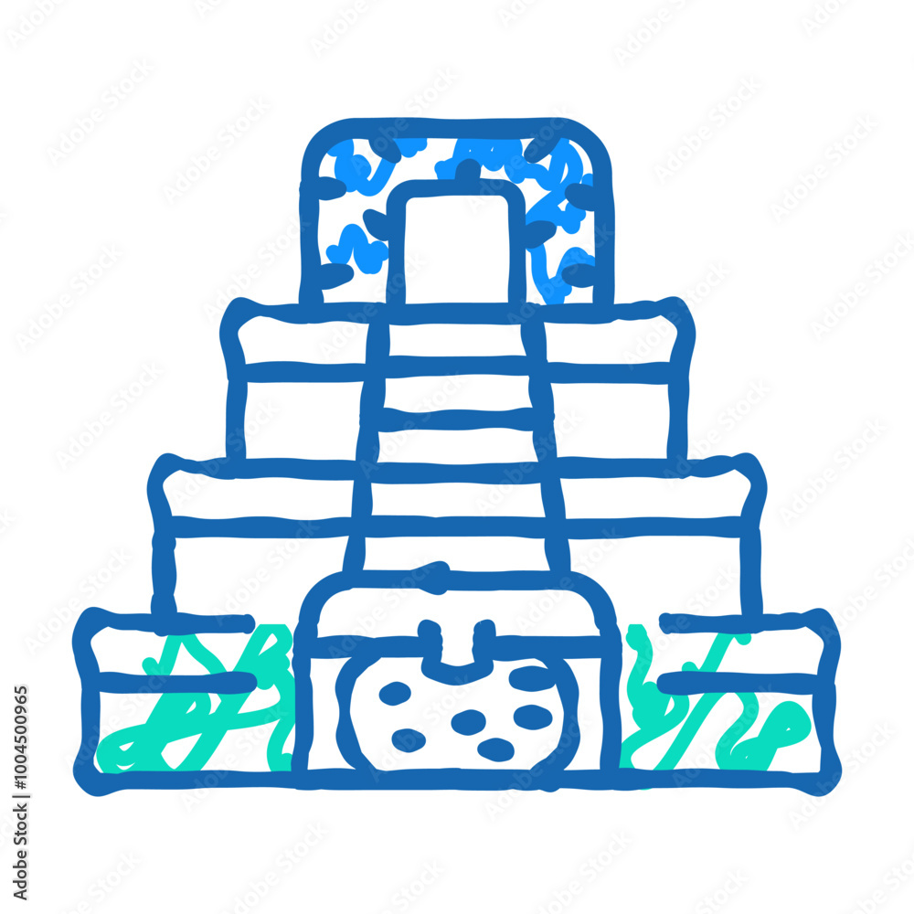 treasures of incas doodle icon sketch vector. treasures of incas sign. isolated symbol illustration treasures of incas doodle icon sketch vector. treasures of incas sign. isolated symbol illustration