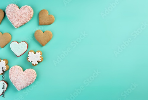 Wallpaper Mural Valentine's Day Heart Cookies Background Torontodigital.ca
