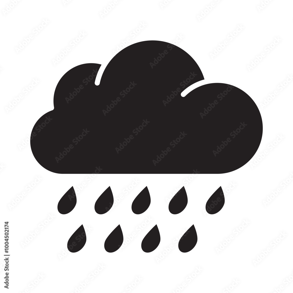 Rain icon. Cloud rain symbol for your web site design, logo, app, UI. Modern forecast storm sign. Rain icon. Cloud rain symbol for your web site design, logo, app, UI. Modern forecast storm sign.
